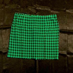 Green and black Plaid skirt